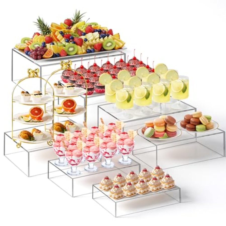 7개의 특대형 뷔페 라이저 세트 10인치~16인치 직사 - Display Risers Set 리뷰 및 가격